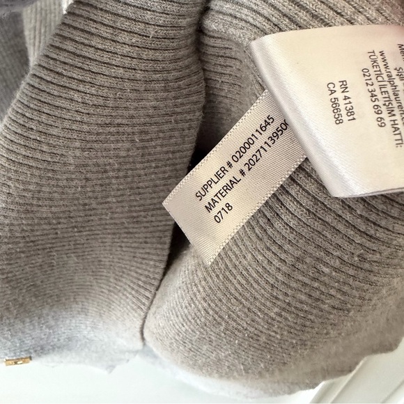 Lauren Ralph Lauren Ribbed Gray Puff Balloon Sleeve Turtleneck Sweater Size 1X - Picture 8 of 9